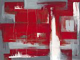 Leigh Canvas Paintings - Leigh Banks Red abstract